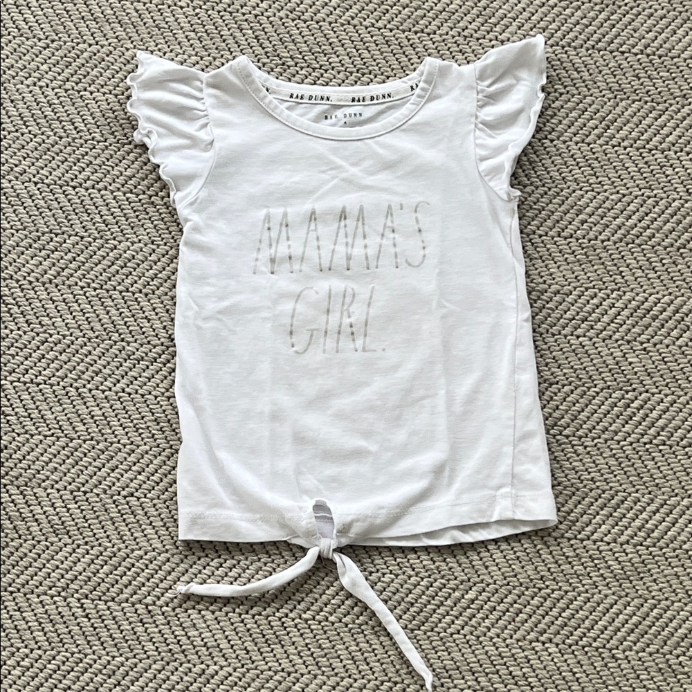 Rae Dunn White 'Mama's Girl' Ruffle Sleeve Tee